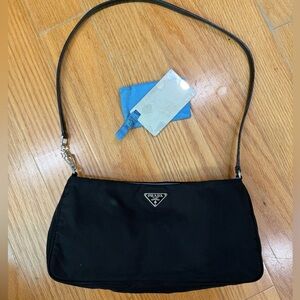 Prada Black Nylon Pochette